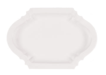 Lotus Oval Platter-White