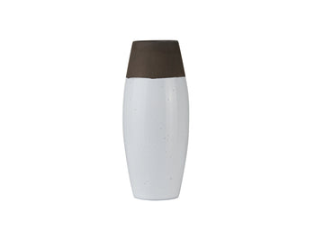 Vase Short - Natural and White