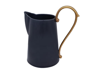 PITCHER LARGE HANDLE GOLD-NAVY BLUE