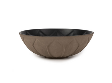 Bowl Medium-Natural and black matt