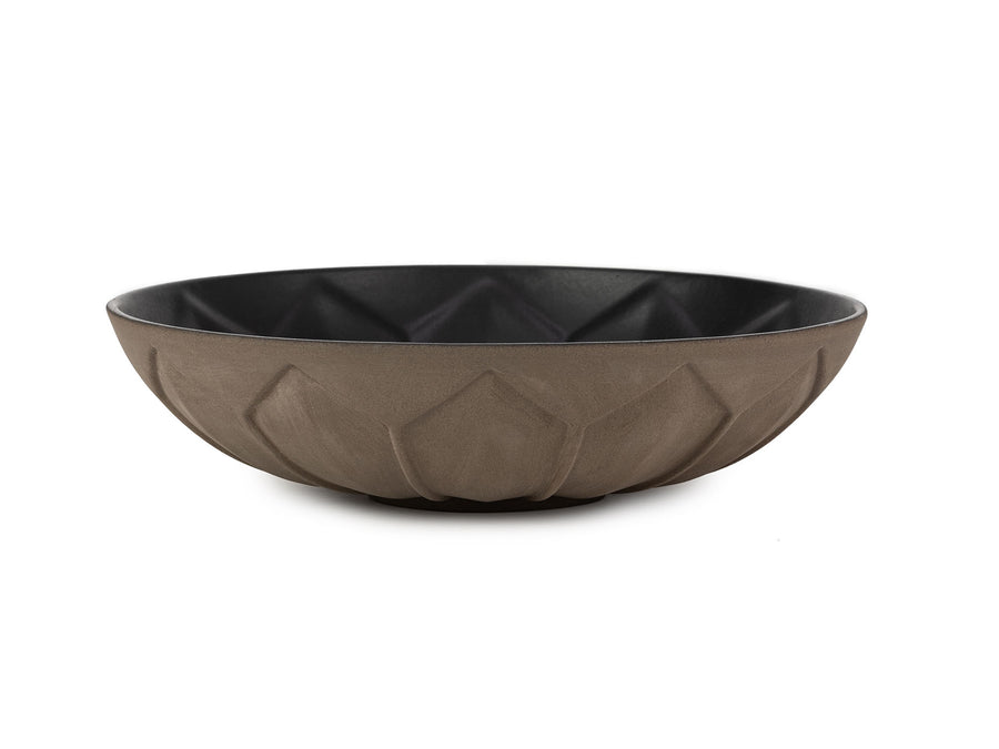 Bowl Large-Natural and black matt