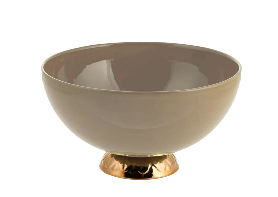 Bowl medium with gold-beige