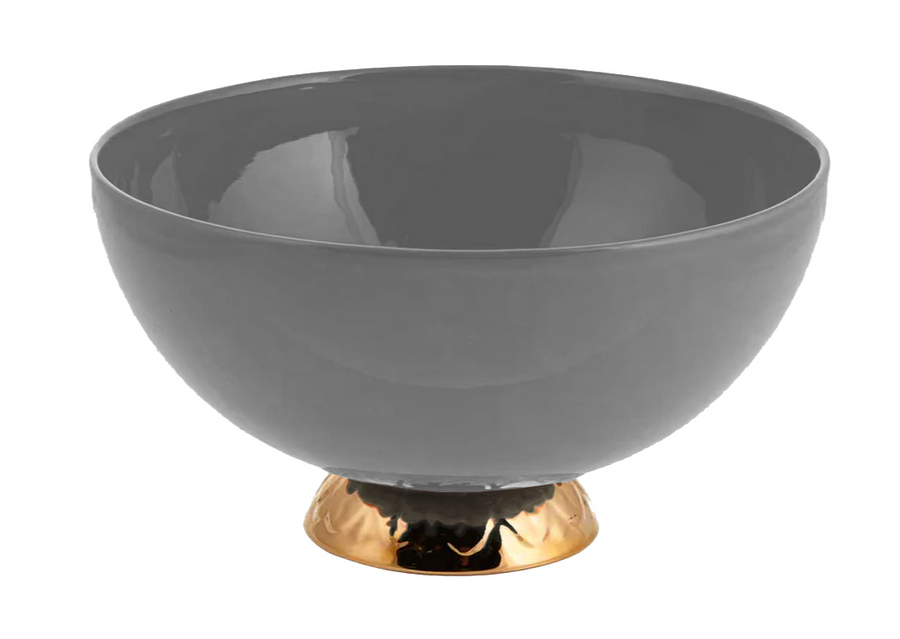 Bowl large with gold-light grey