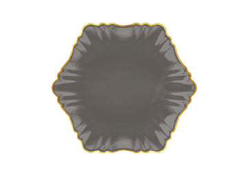 Cloud Main Dish Plate Gold-lıght Grey