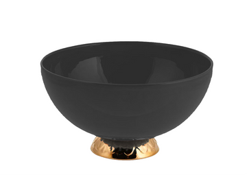 Bowl medium with gold-dark grey