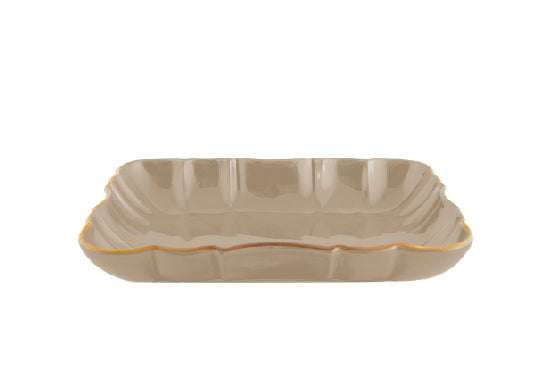 DEEP PLATTER MEDIUM GOLD-BEIGE