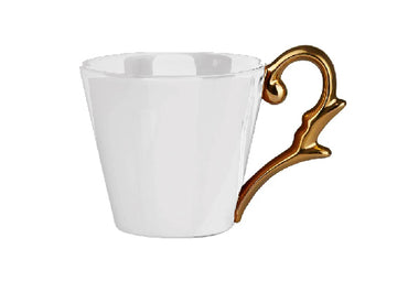 Mug Handle Gold-White