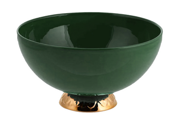 Bowl large with gold-green