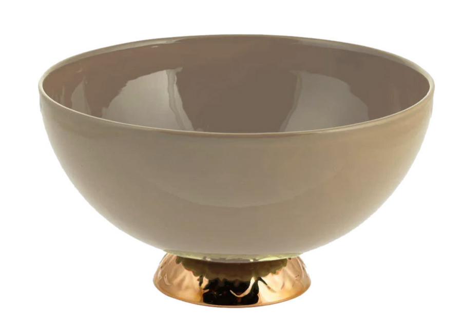 Bowl Large With Gold-Beige