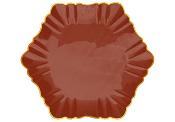 Cloud Dinner Plate Gold-Coral