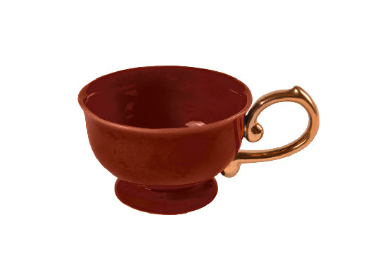 Tea Cup Handle Gold-Coral