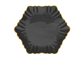 Cloud Dinner Plate Gold- Dark Grey