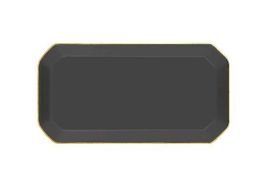 Octave Plate Small Gold-Dark Grey