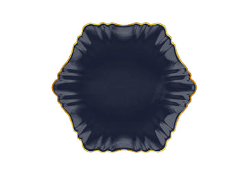 Cloud Main Dish Plate Gold-navy blue