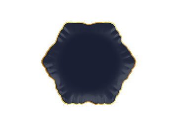 Cloud Cake Plate Gold-navy blue