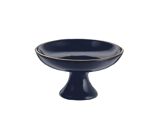 Cookie Platter Small Gold-navy blue