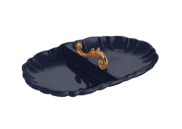 Appetizer Handle Gold-Navy Blue