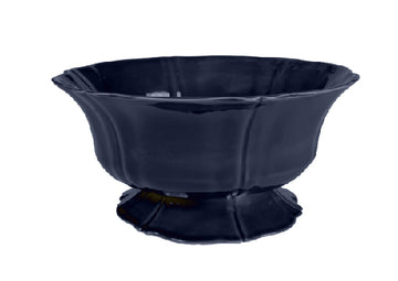 Lotus Large Bowl on Stand-NAVY BLUE