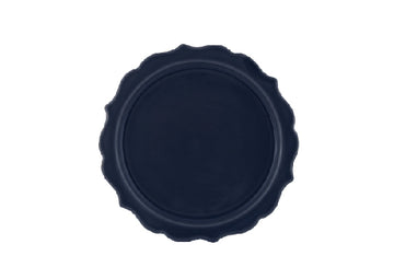 Lotus Dessert Plate-NAVY BLUE