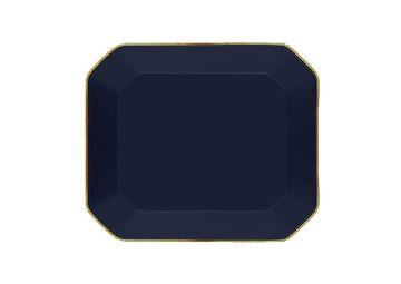 Octave Plate Medium Gold-Navy Blue