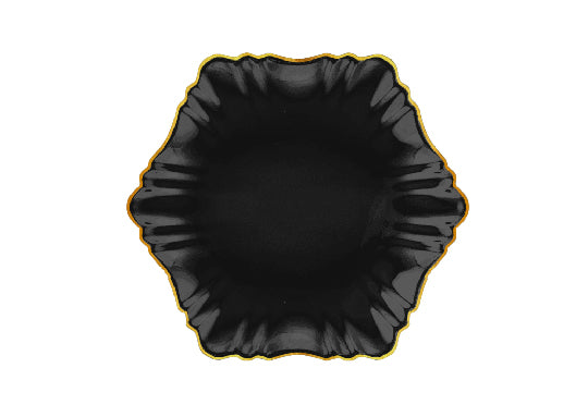Cloud Main Dish Plate Gold-blck