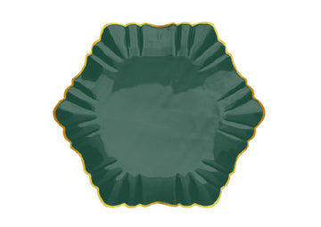 cloud dinner plate gold-green