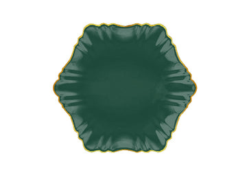 cloud main dish plate gold- green