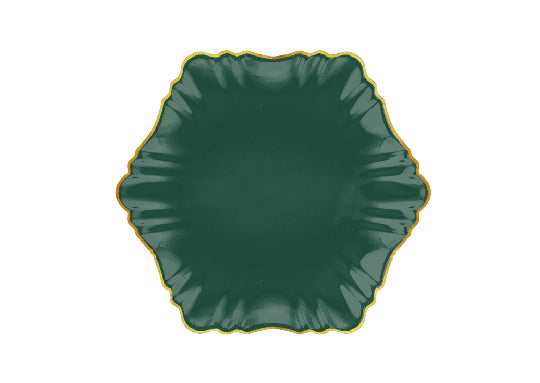 cloud main dish plate gold- green