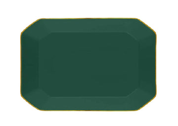 OCTAVE PLATE LARGE GOLD-green