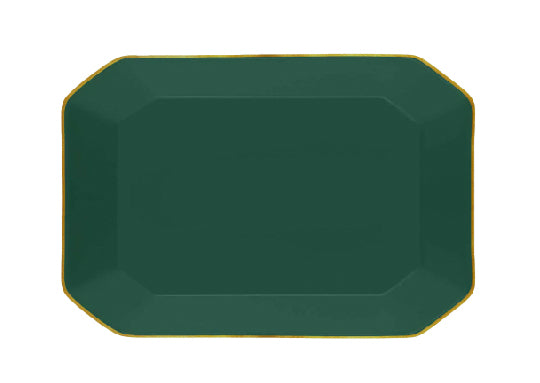 OCTAVE PLATE LARGE GOLD-green