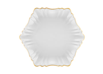 Cloud Dinner Plate Gold-White