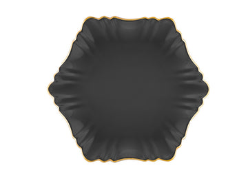 Cloud Dinner Plate gold- Dark grey