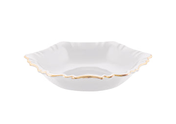 CLOUD MEDIUM BOWL WHITE WITH GOLD