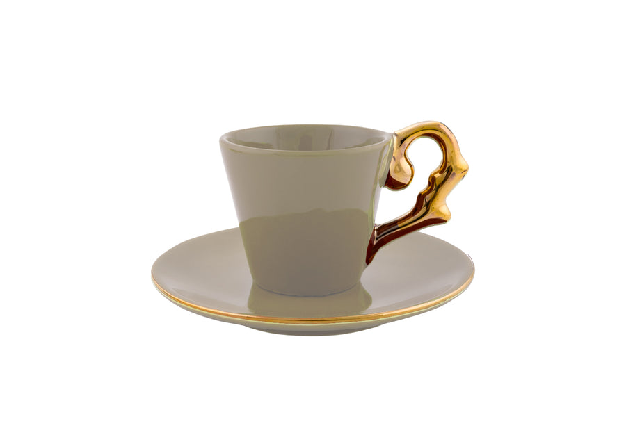 Saucer (Turkish  Coffee) Gold-Beige