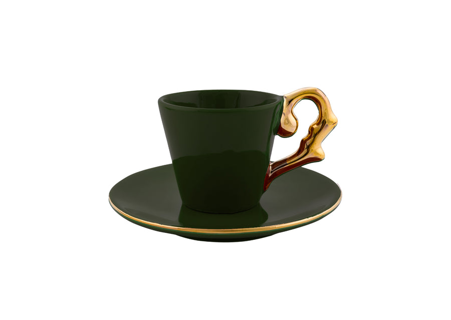 Saucer (Turkish  Coffee) Gold-Khaki