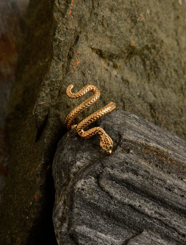Roman Reptile Gold Ring