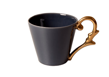 Mug Handle Gold-Navy Blue