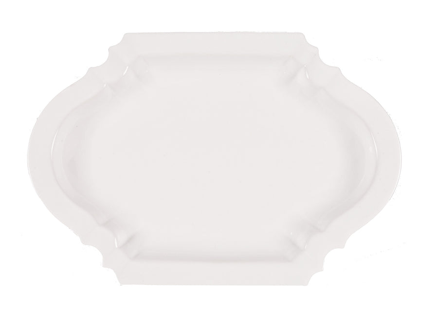 Lotus Oval Platter-White