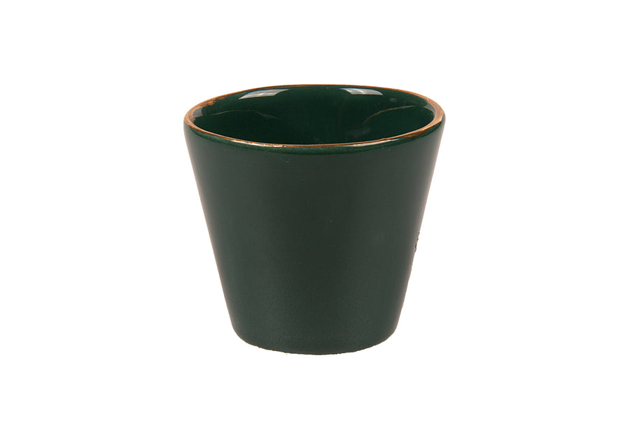 Double Espresso Cup Round Gold-Green
