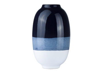 Vase Large-Navyblue and White