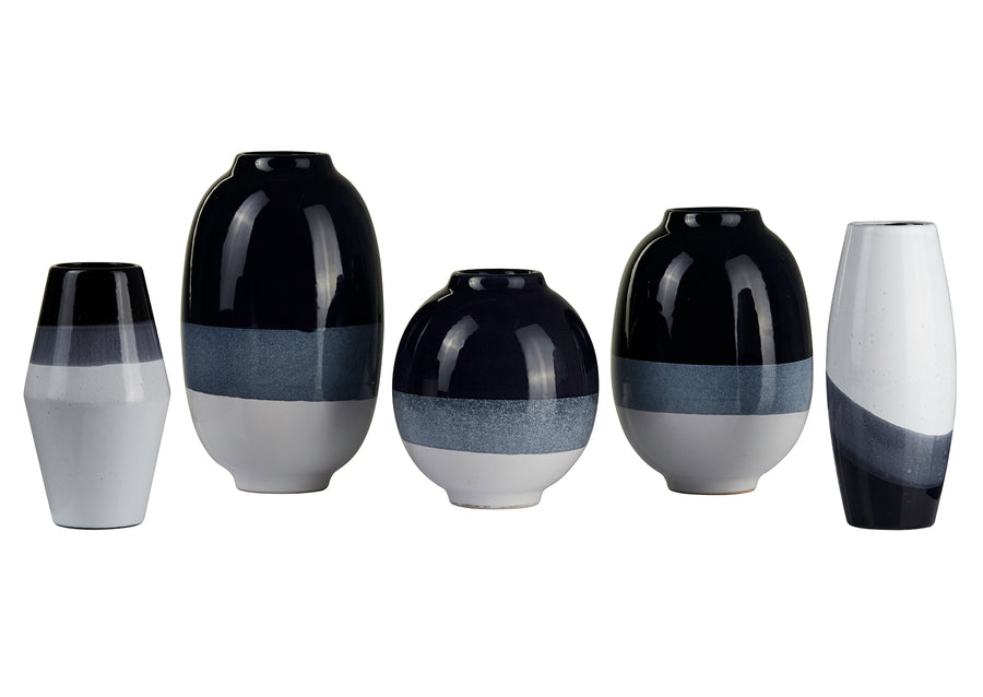 Vase Small-NavyBlue and White