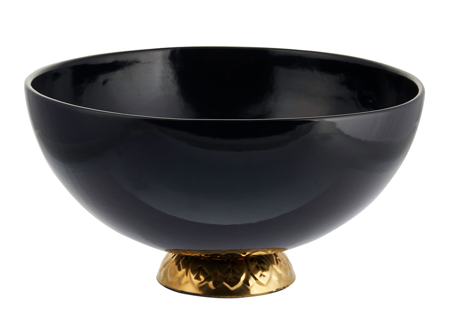 BOWL LARGE WITH GOLD-BLACK