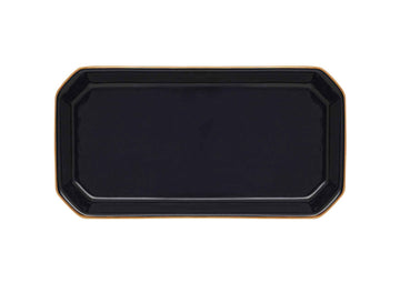 Octave Plate Small Gold-Navy Blue