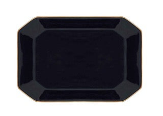 OCTAVE PLATE LARGE GOLD-NAVY BLUE