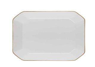 OCTAVE PLATE LARGE GOLD-WHITE