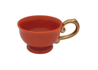 Tea Cup Handle Gold-Coral