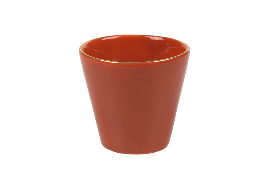Double Espresso Round Gold Cup-Coral
