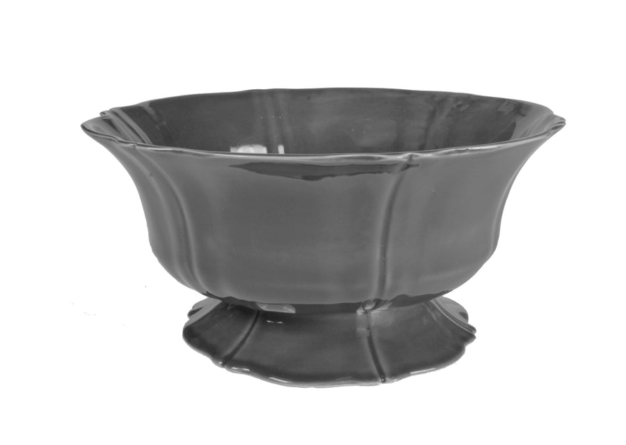 Lotus Large Bowl on Stand-Light Grey