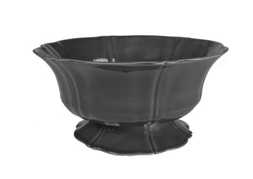 Lotus Large Bowl on Stand-Dark Grey