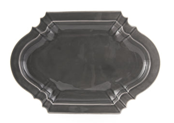 Lotus Oval Platter-Light Grey